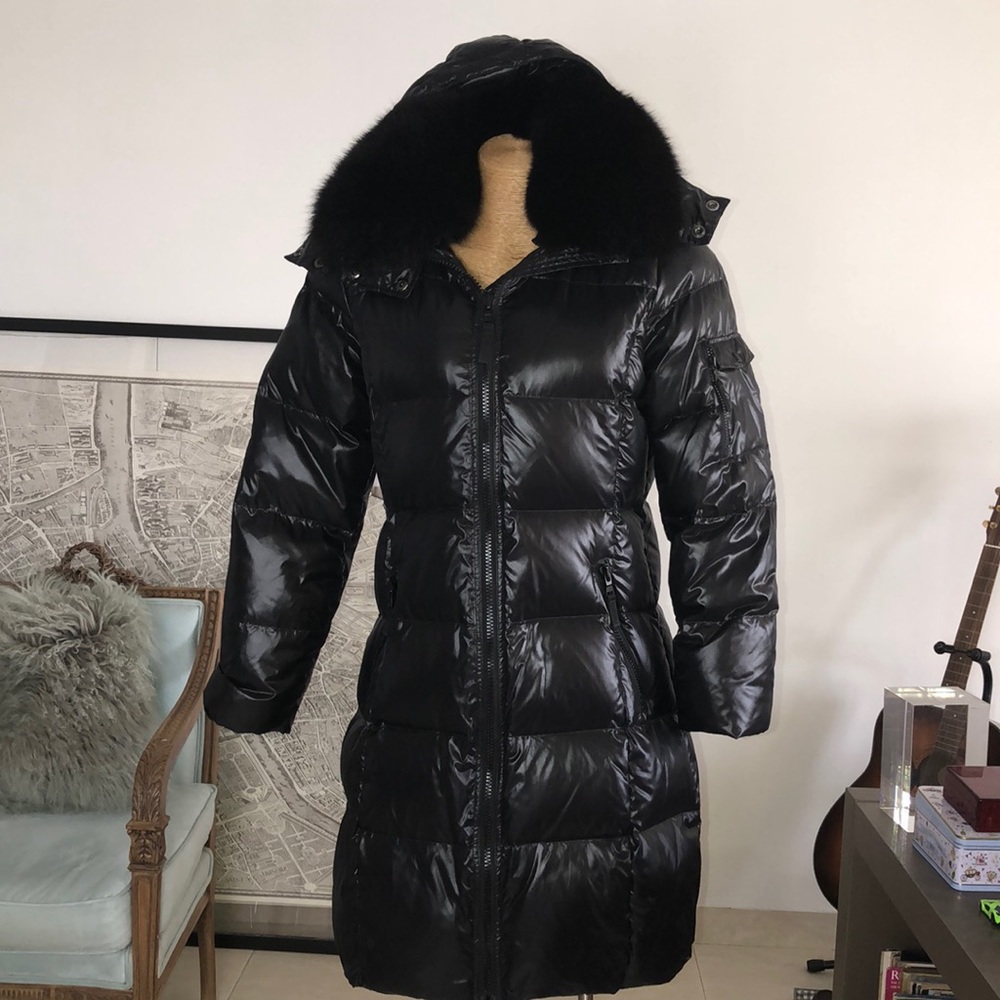 SAM. Black Puffer Teddy Jacket